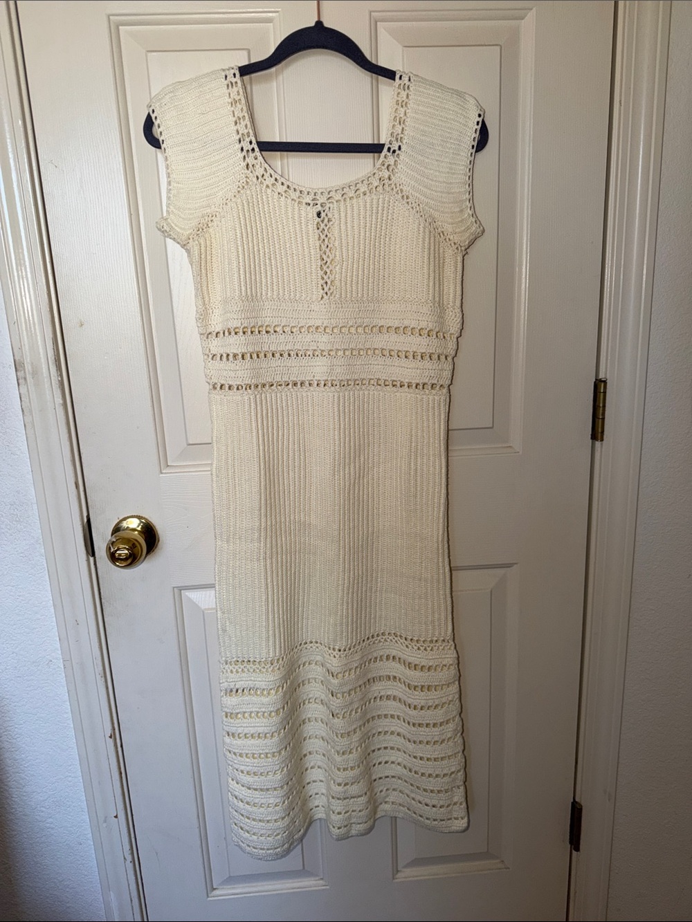 Frankie’s Bikinis midi dress Show Me Your MuMu Cream Crochet
